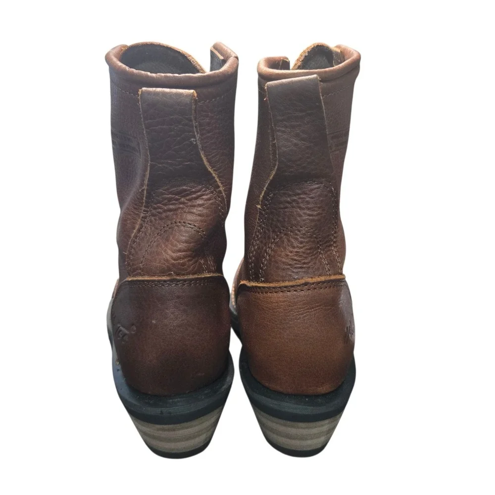AdTec Children's Leather Packer Boot shoes Chestnut Brown 4173 Size 2